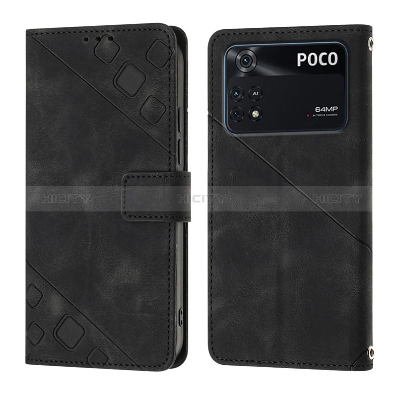 Custodia Portafoglio In Pelle Cover con Supporto YB3 per Xiaomi Poco M4 Pro 4G