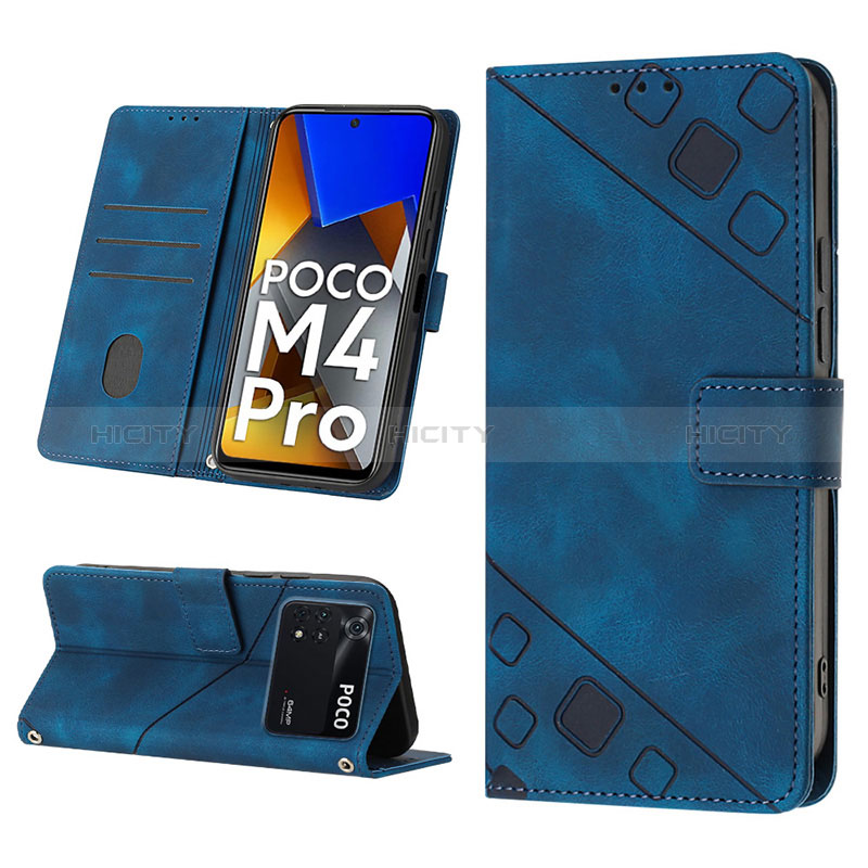 Custodia Portafoglio In Pelle Cover con Supporto YB3 per Xiaomi Poco M4 Pro 4G