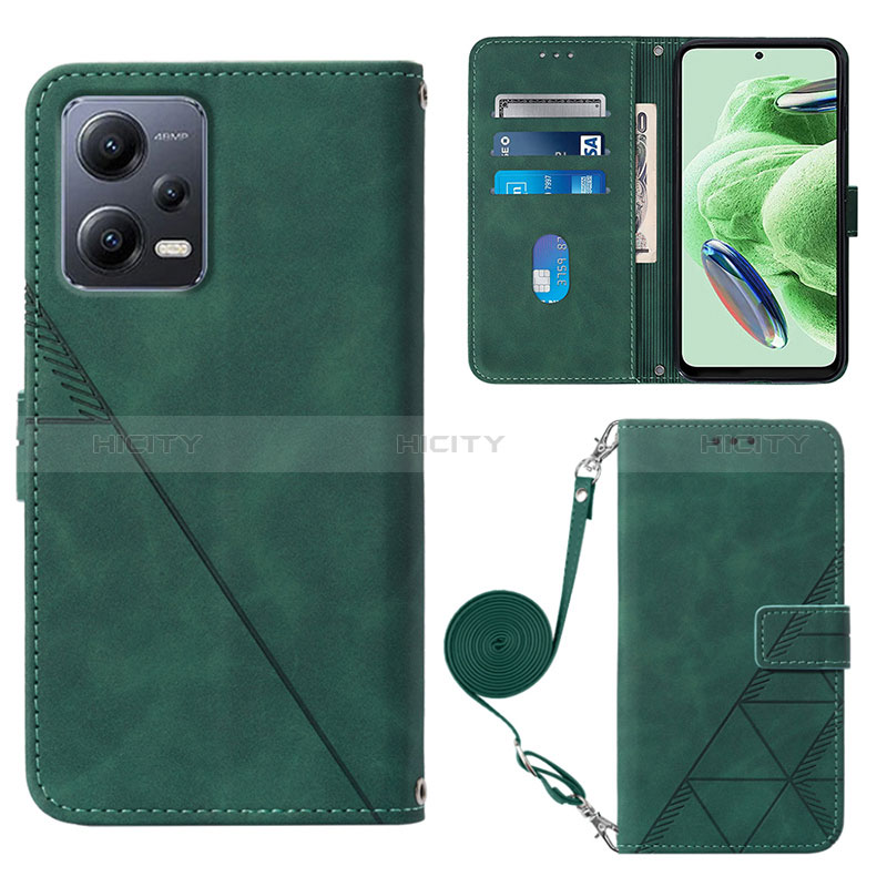 Custodia Portafoglio In Pelle Cover con Supporto YB3 per Xiaomi Poco X5 5G Verde