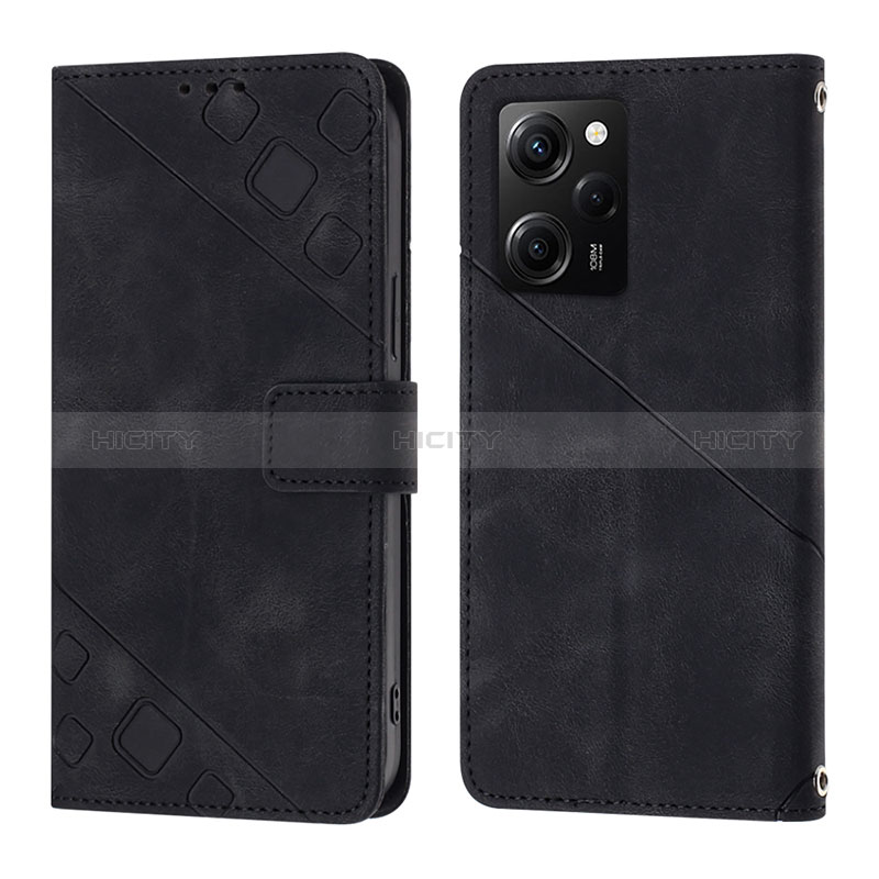 Custodia Portafoglio In Pelle Cover con Supporto YB3 per Xiaomi Redmi Note 12 Pro Speed 5G Nero