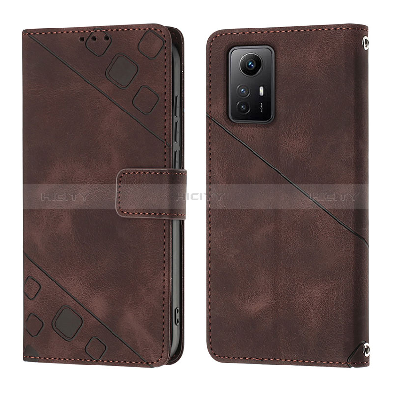 Custodia Portafoglio In Pelle Cover con Supporto YB3 per Xiaomi Redmi Note 12S Marrone