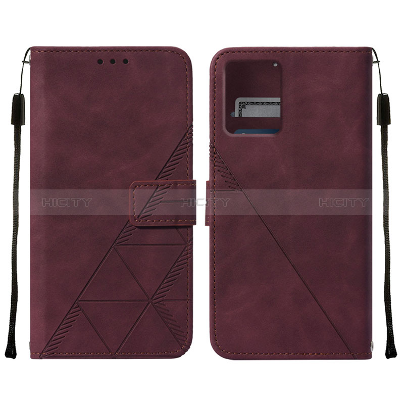 Custodia Portafoglio In Pelle Cover con Supporto YB4 per Motorola Moto G 5G (2023) Rosso