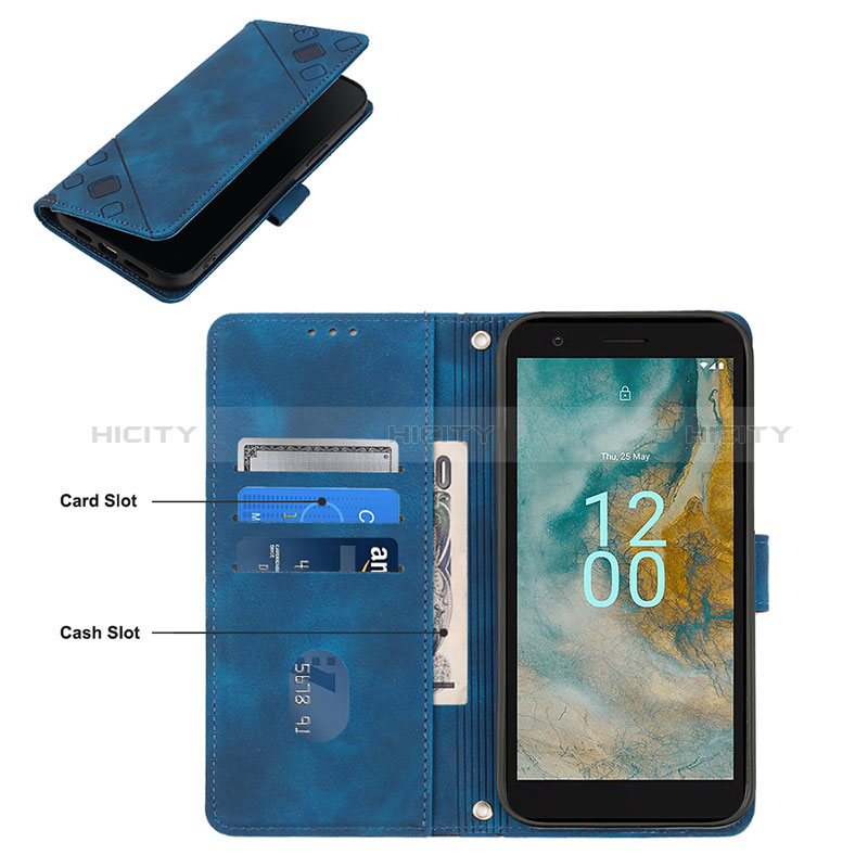 Custodia Portafoglio In Pelle Cover con Supporto YB4 per Nokia C02