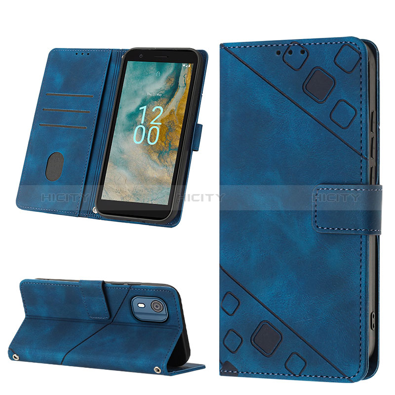 Custodia Portafoglio In Pelle Cover con Supporto YB4 per Nokia C02