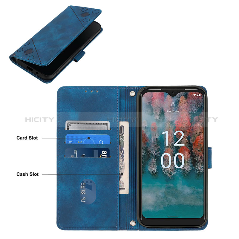 Custodia Portafoglio In Pelle Cover con Supporto YB4 per Nokia C12