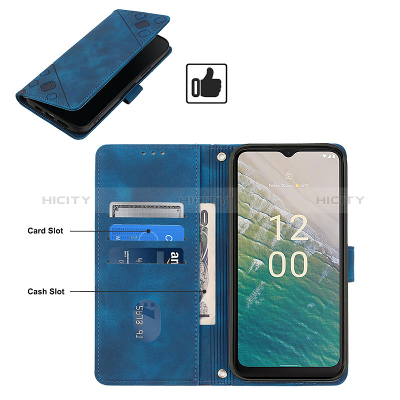 Custodia Portafoglio In Pelle Cover con Supporto YB4 per Nokia C32