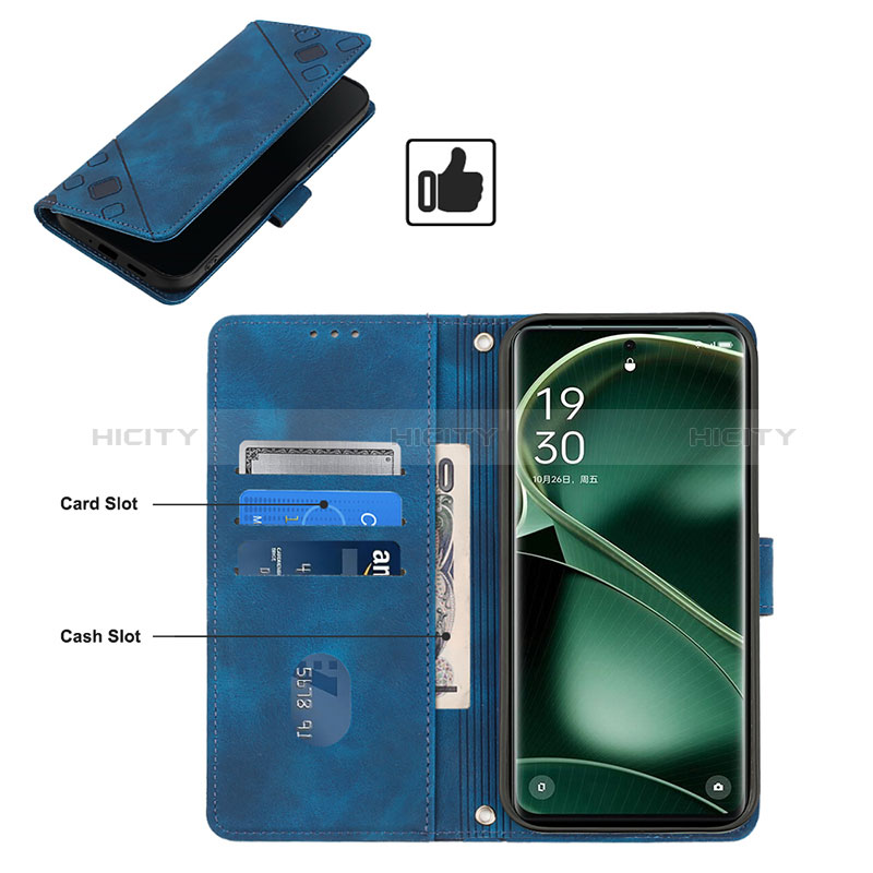 Custodia Portafoglio In Pelle Cover con Supporto YB4 per Oppo Find X6 Pro 5G