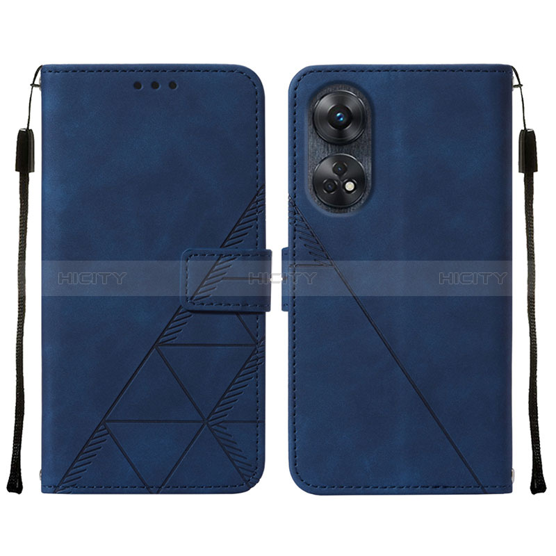 Custodia Portafoglio In Pelle Cover con Supporto YB4 per Oppo Reno8 T 4G Blu