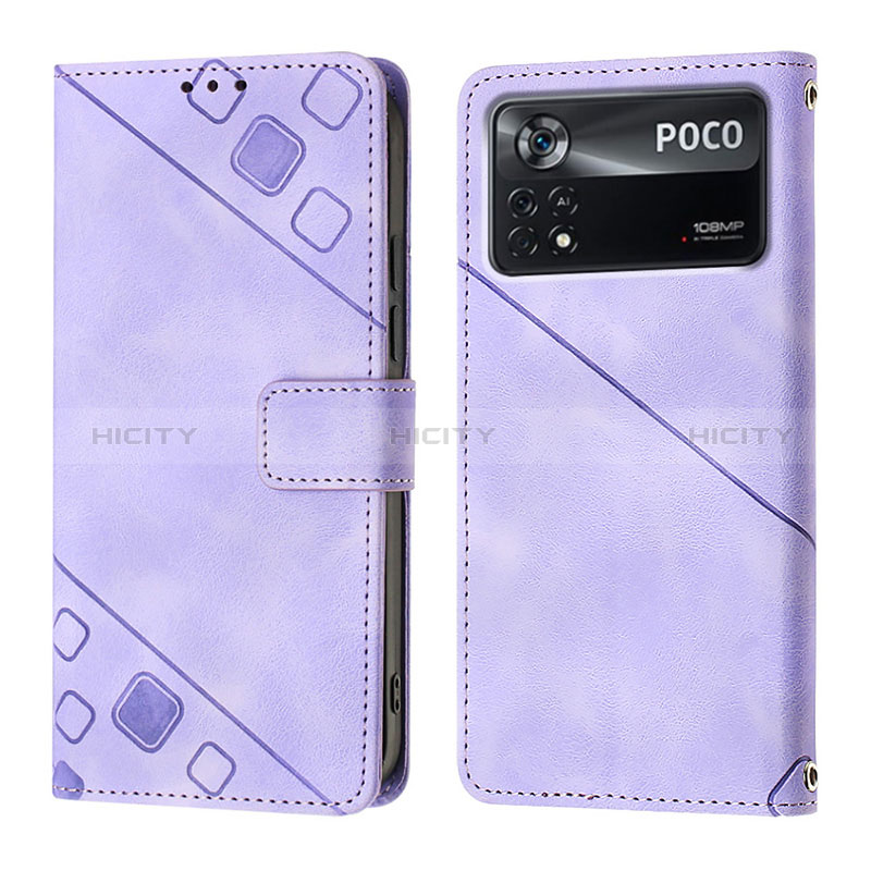 Custodia Portafoglio In Pelle Cover con Supporto YB4 per Xiaomi Poco X4 Pro 5G