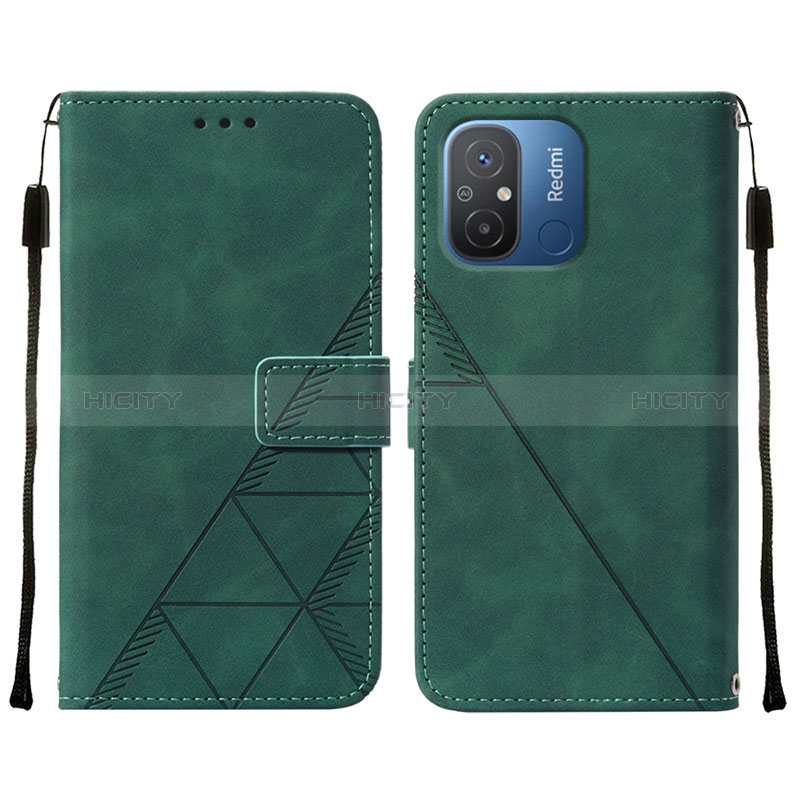 Custodia Portafoglio In Pelle Cover con Supporto YB4 per Xiaomi Redmi 11A 4G Verde