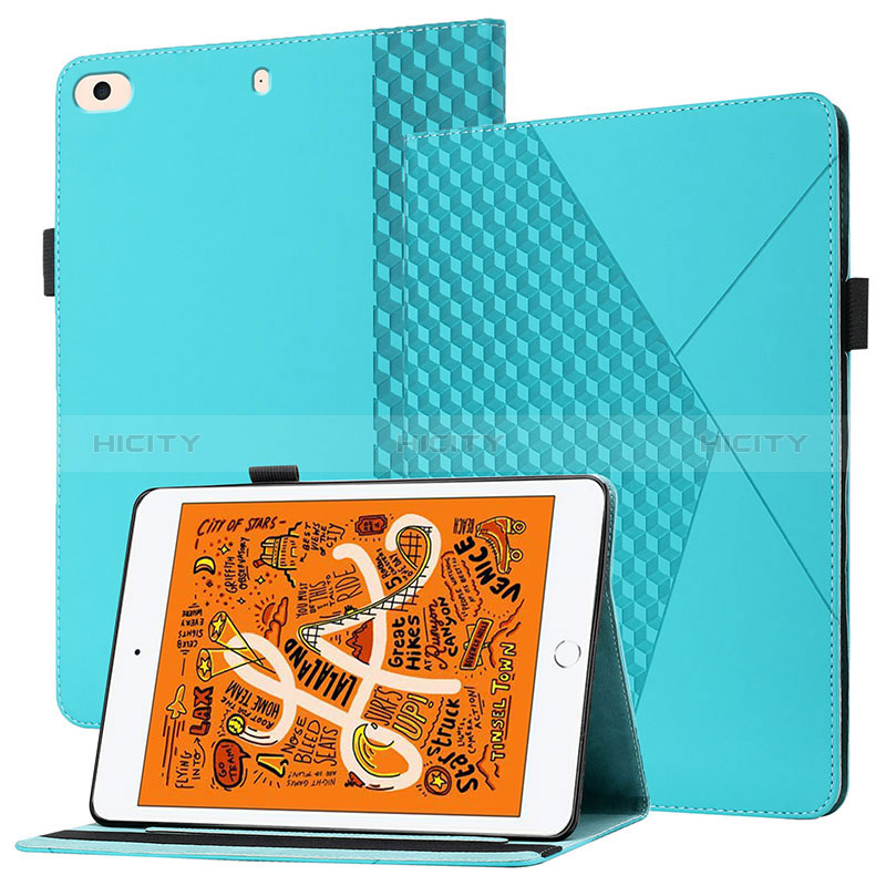 Custodia Portafoglio In Pelle Cover con Supporto YX1 per Apple iPad Mini 4 Azzurro