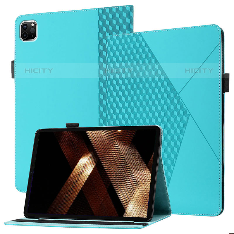 Custodia Portafoglio In Pelle Cover con Supporto YX1 per Apple iPad Pro 11 (2021) Azzurro