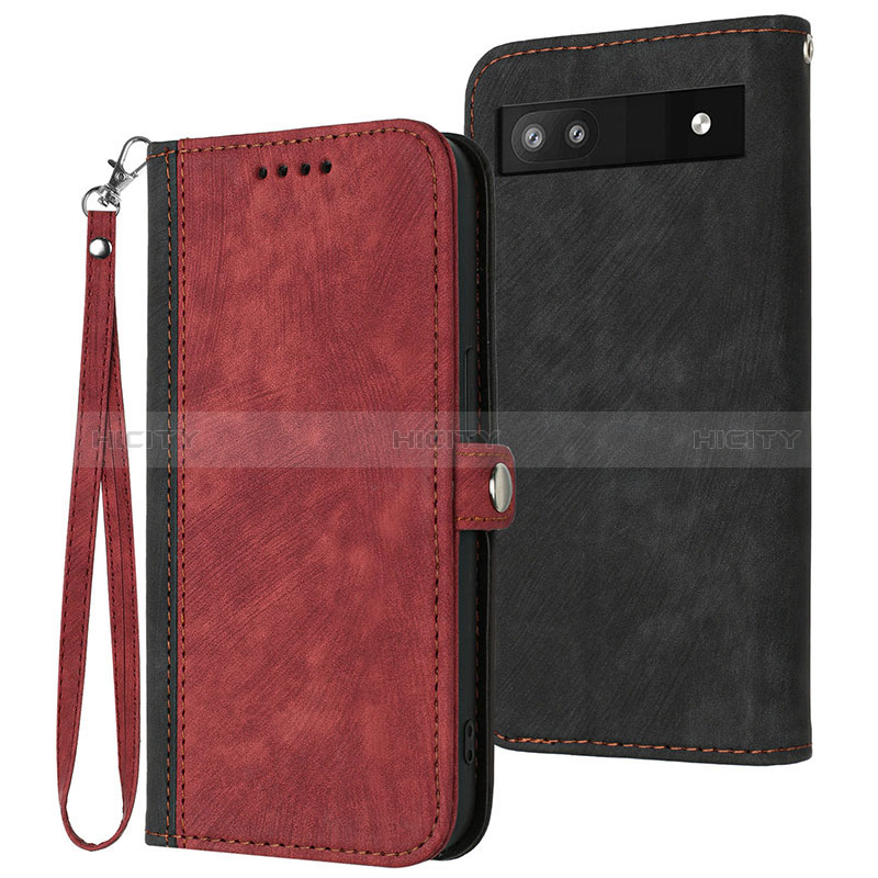 Custodia Portafoglio In Pelle Cover con Supporto YX1 per Google Pixel 6a 5G Rosso