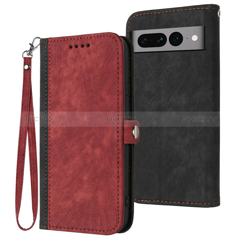 Custodia Portafoglio In Pelle Cover con Supporto YX1 per Google Pixel 7 Pro 5G Rosso