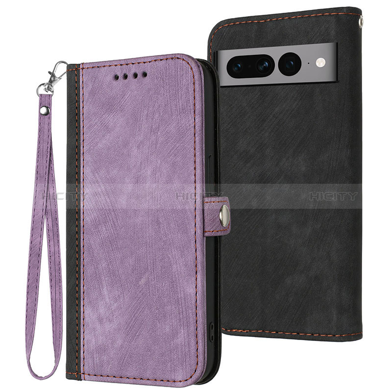 Custodia Portafoglio In Pelle Cover con Supporto YX1 per Google Pixel 7 Pro 5G Viola