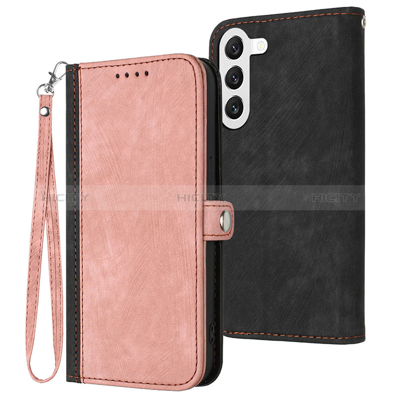 Custodia Portafoglio In Pelle Cover con Supporto YX1 per Samsung Galaxy S25 5G Oro Rosa