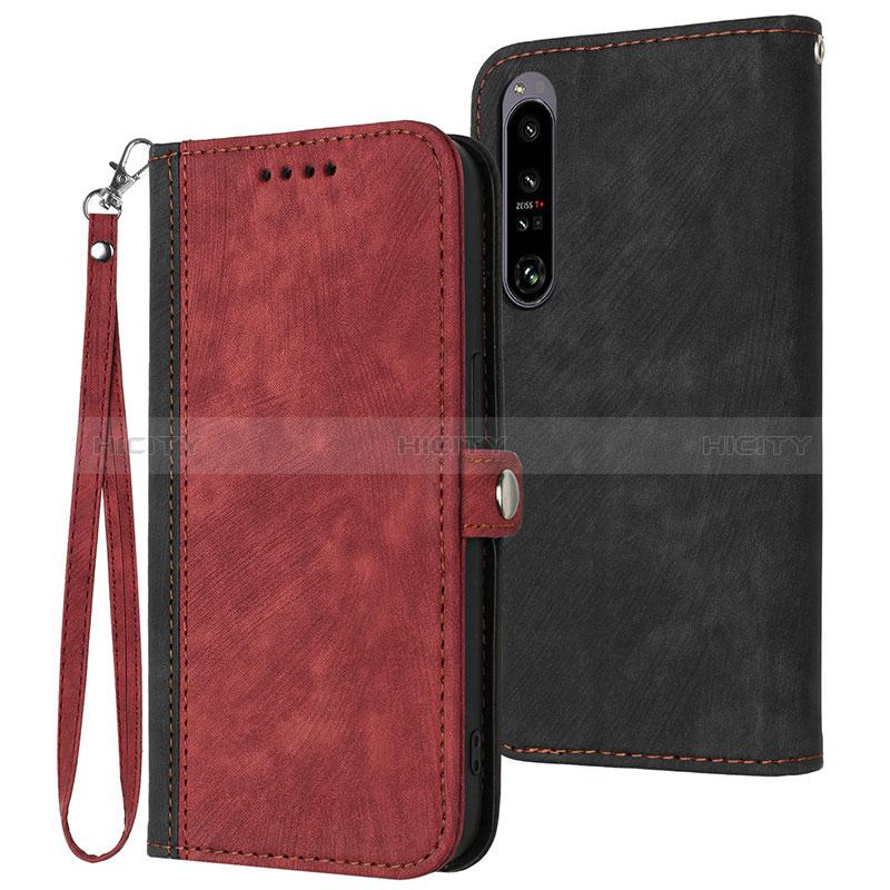 Custodia Portafoglio In Pelle Cover con Supporto YX1 per Sony Xperia 1 IV Rosso