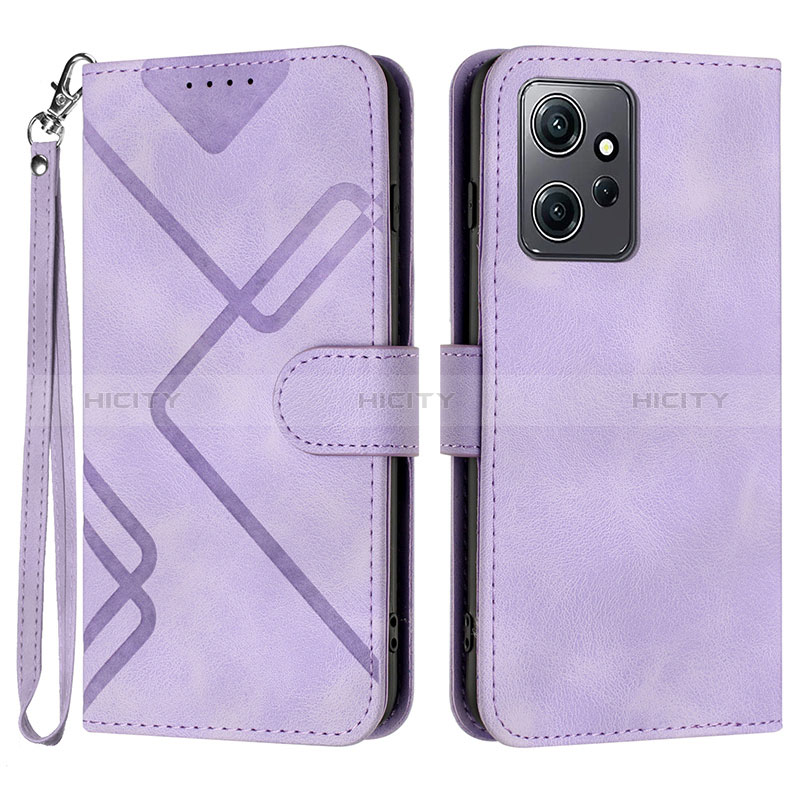 Custodia Portafoglio In Pelle Cover con Supporto YX1 per Xiaomi Redmi Note 12 4G Lavanda