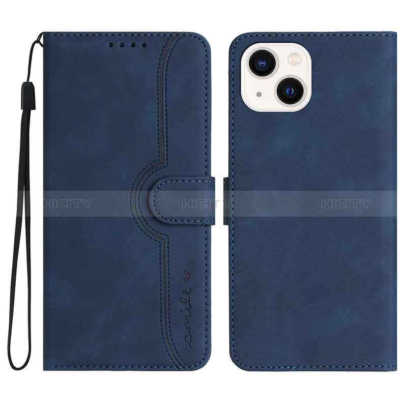 Custodia Portafoglio In Pelle Cover con Supporto YX2 per Apple iPhone 13 Blu