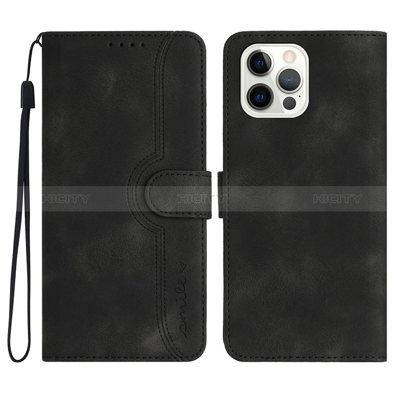 Custodia Portafoglio In Pelle Cover con Supporto YX2 per Apple iPhone 13 Pro Nero