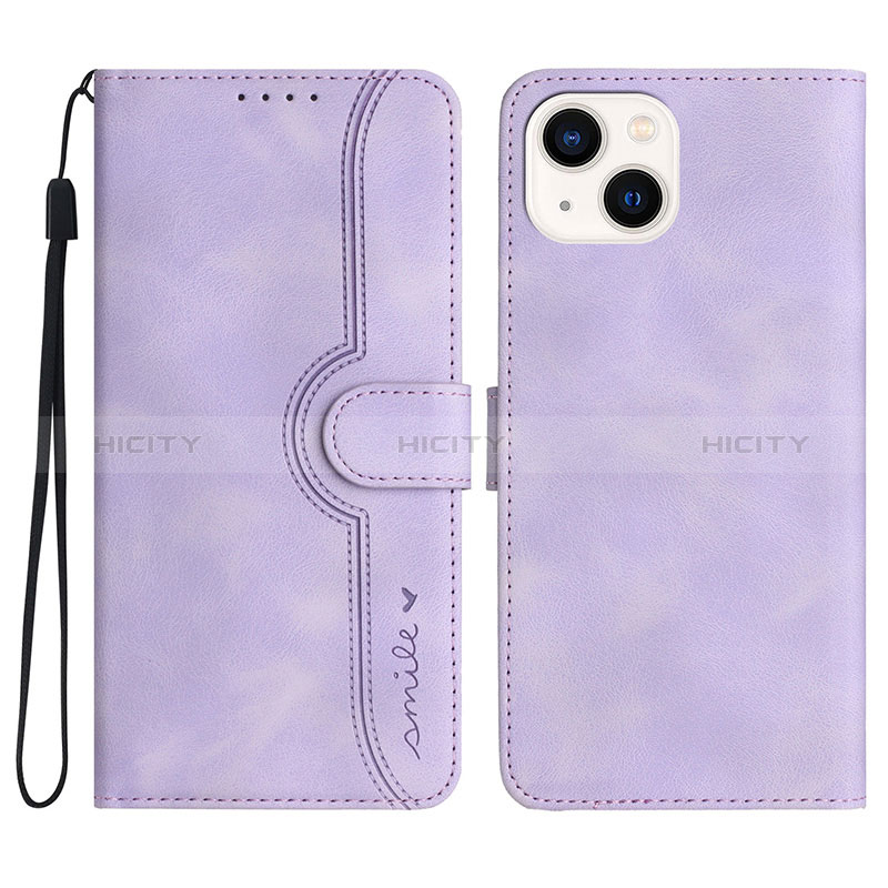 Custodia Portafoglio In Pelle Cover con Supporto YX2 per Apple iPhone 14 Lavanda