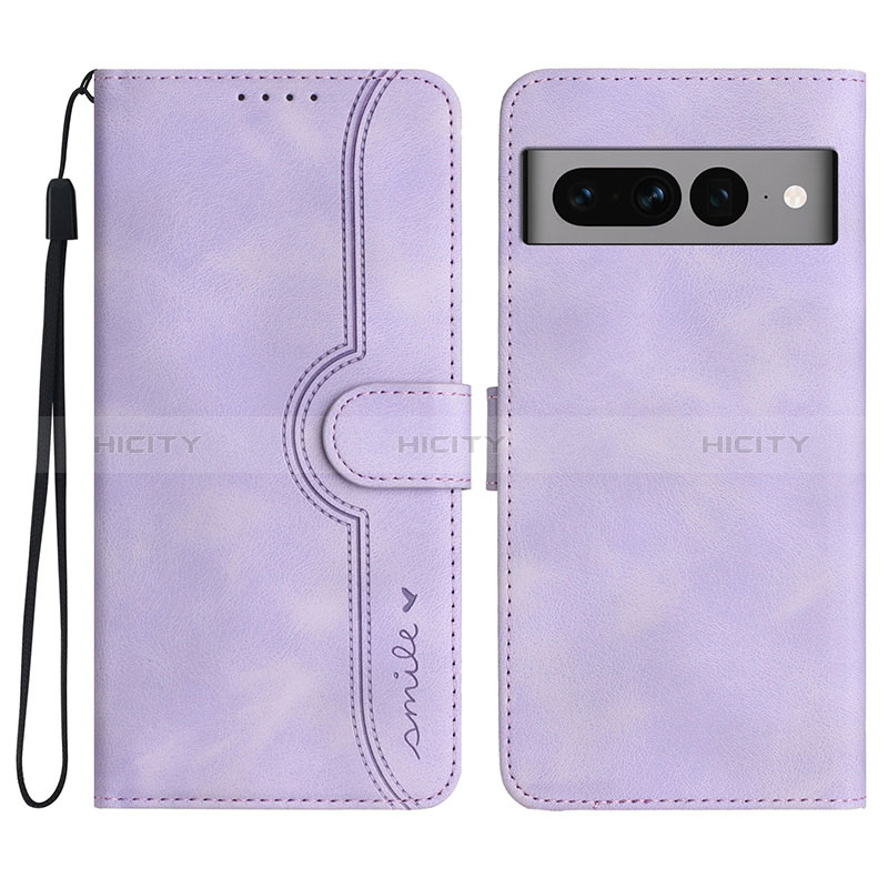 Custodia Portafoglio In Pelle Cover con Supporto YX2 per Google Pixel 7 Pro 5G Viola