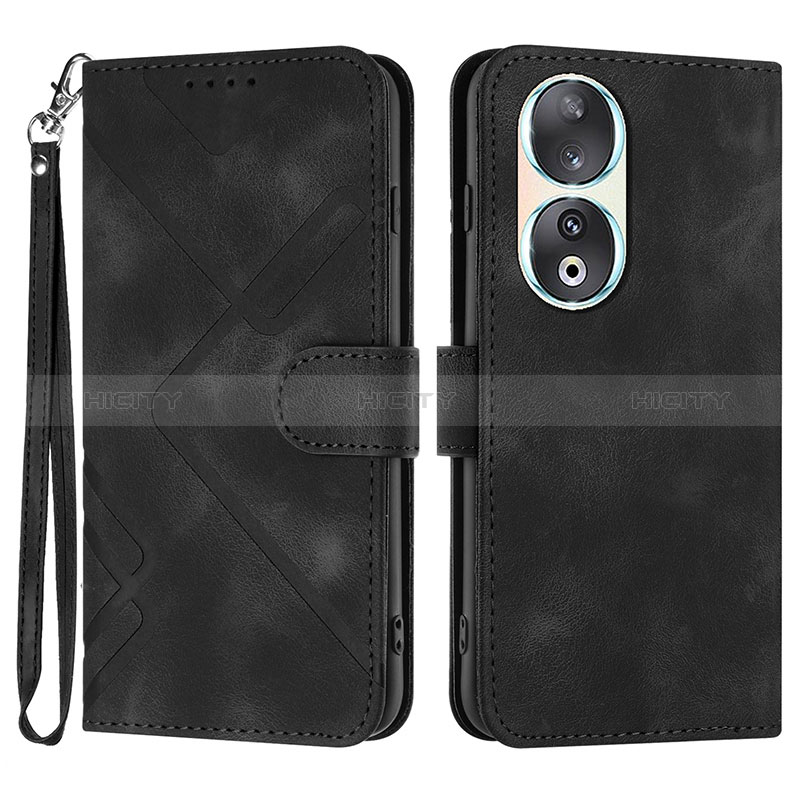 Custodia Portafoglio In Pelle Cover con Supporto YX2 per Huawei Honor 90 5G Nero