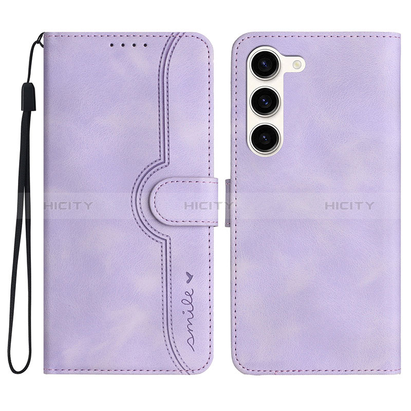 Custodia Portafoglio In Pelle Cover con Supporto YX2 per Samsung Galaxy S22 5G Viola