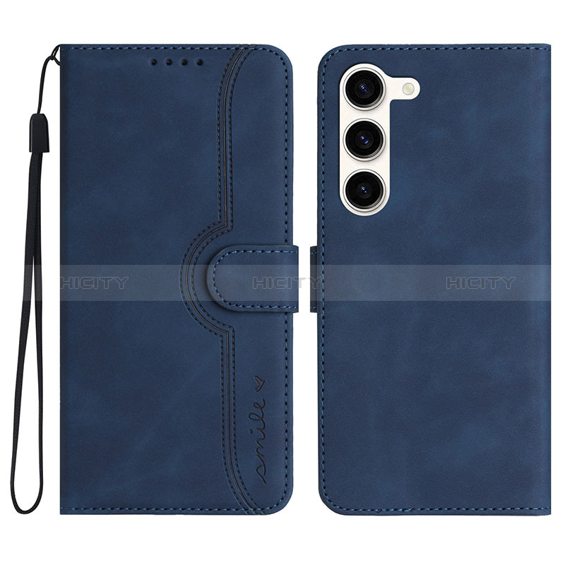 Custodia Portafoglio In Pelle Cover con Supporto YX2 per Samsung Galaxy S25 5G Blu