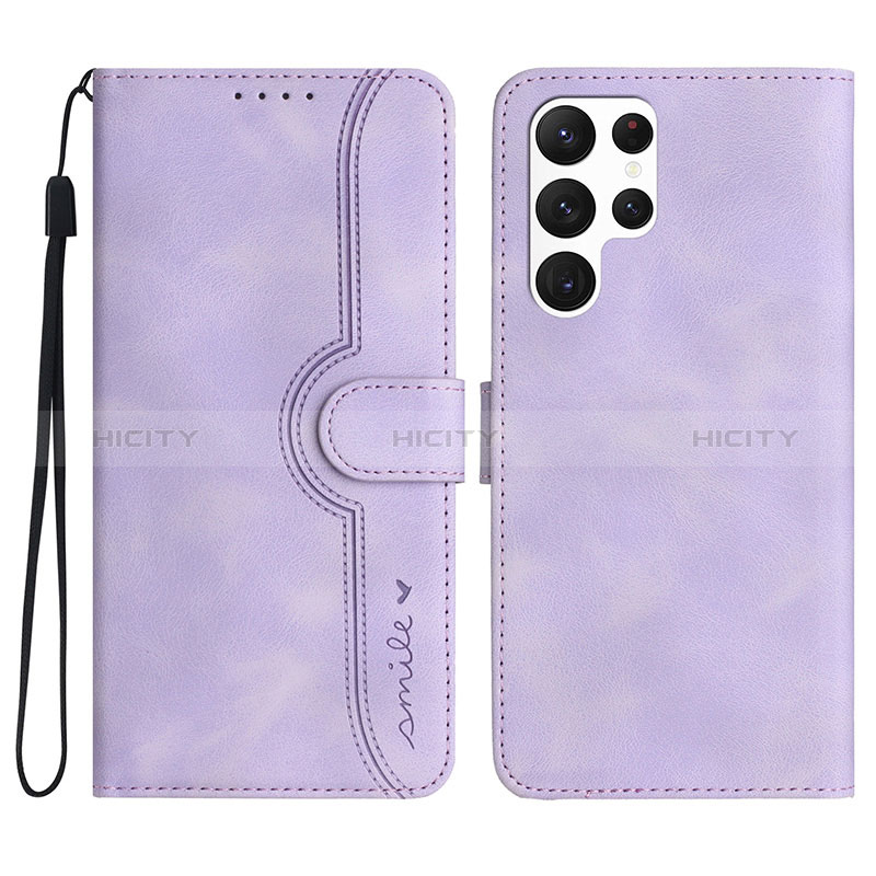 Custodia Portafoglio In Pelle Cover con Supporto YX2 per Samsung Galaxy S25 Ultra 5G Viola