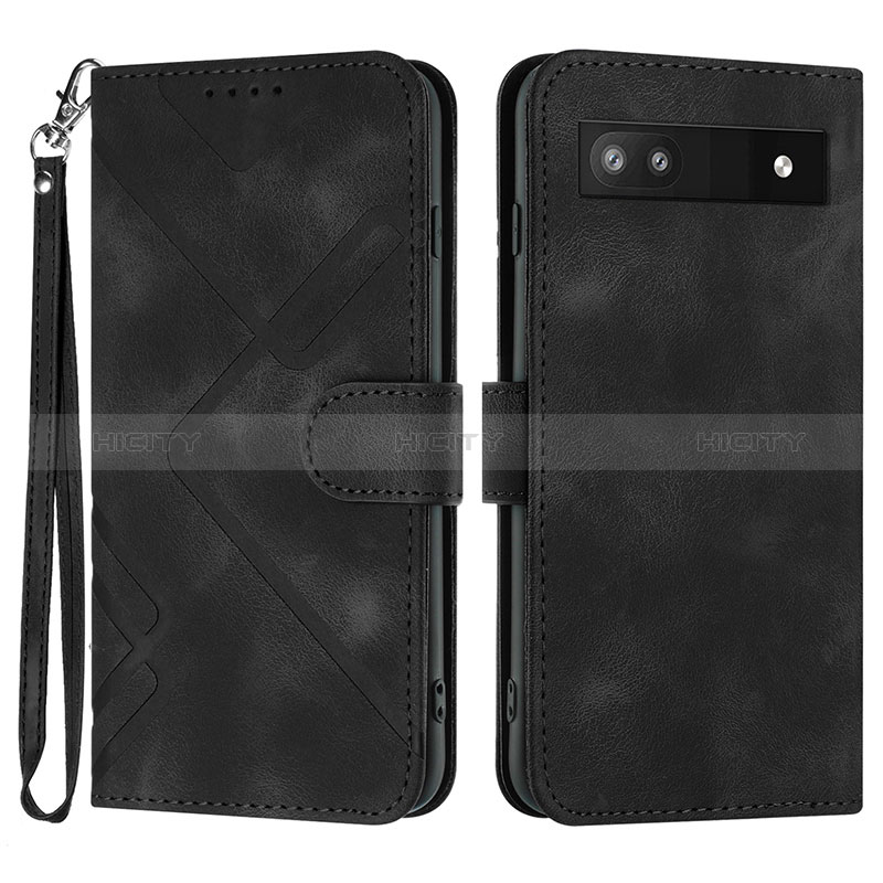 Custodia Portafoglio In Pelle Cover con Supporto YX3 per Google Pixel 6a 5G Nero