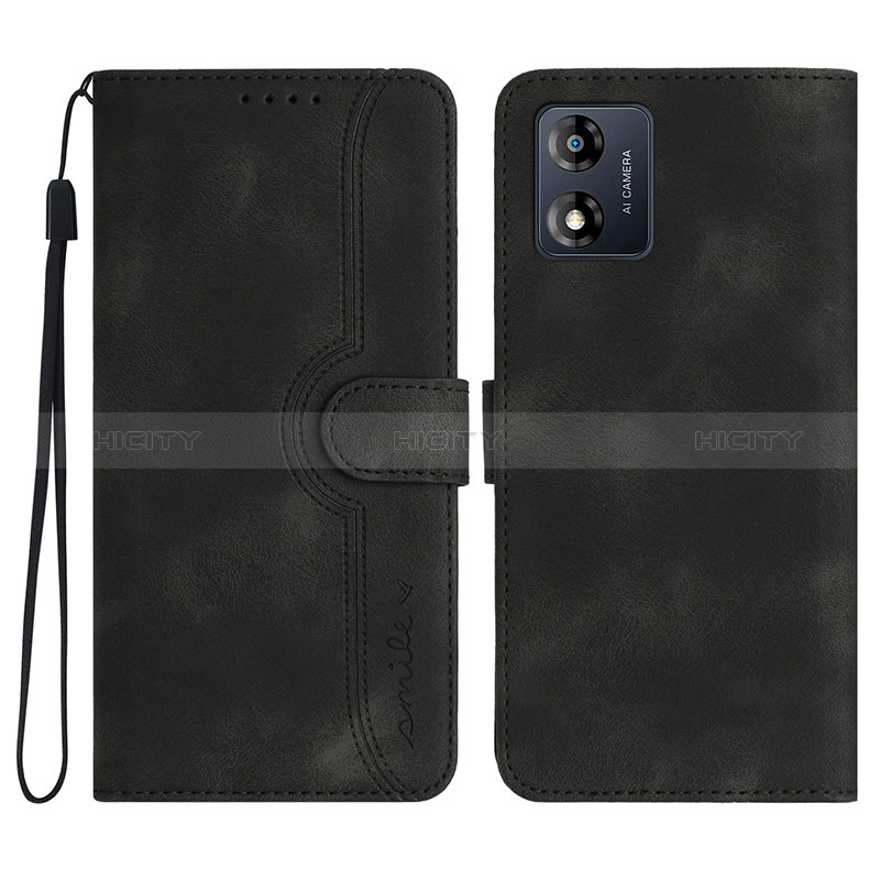 Custodia Portafoglio In Pelle Cover con Supporto YX3 per Motorola Moto E13 Nero