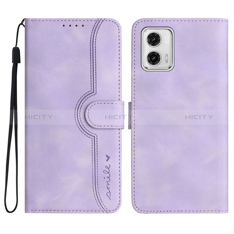 Custodia Portafoglio In Pelle Cover con Supporto YX3 per Motorola Moto G 5G (2023) Viola