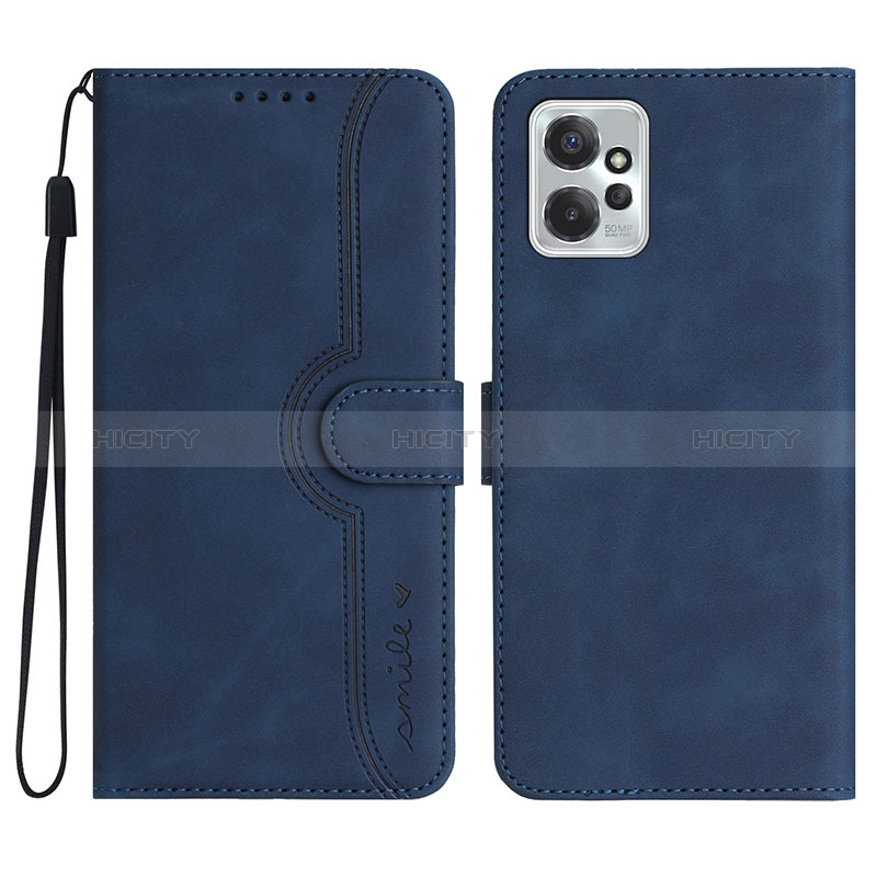 Custodia Portafoglio In Pelle Cover con Supporto YX3 per Motorola Moto G Power 5G (2023) Blu