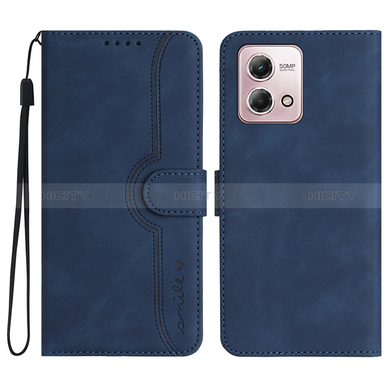 Custodia Portafoglio In Pelle Cover con Supporto YX3 per Motorola Moto G Stylus (2023) 4G Blu