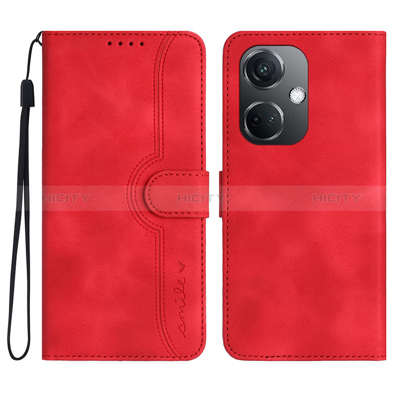 Custodia Portafoglio In Pelle Cover con Supporto YX3 per Oppo K11 5G Rosso