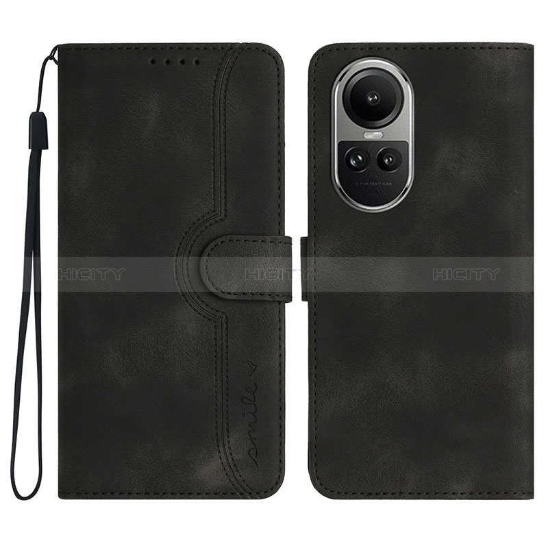 Custodia Portafoglio In Pelle Cover con Supporto YX3 per Oppo Reno10 Pro 5G Nero