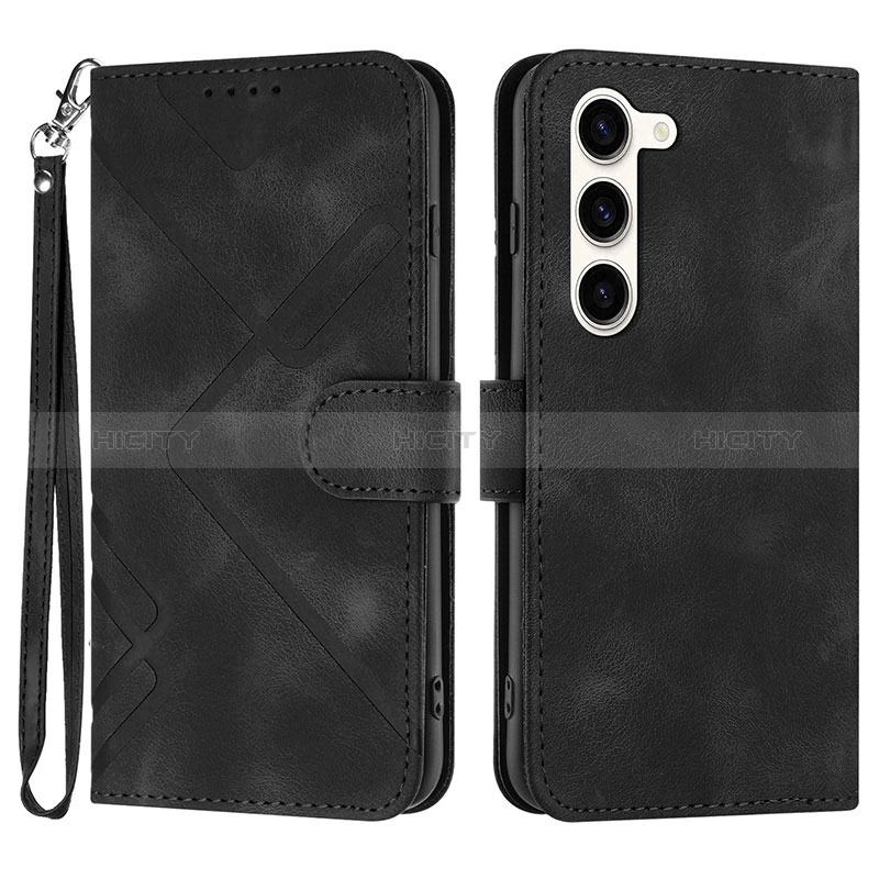 Custodia Portafoglio In Pelle Cover con Supporto YX3 per Samsung Galaxy S22 5G Nero