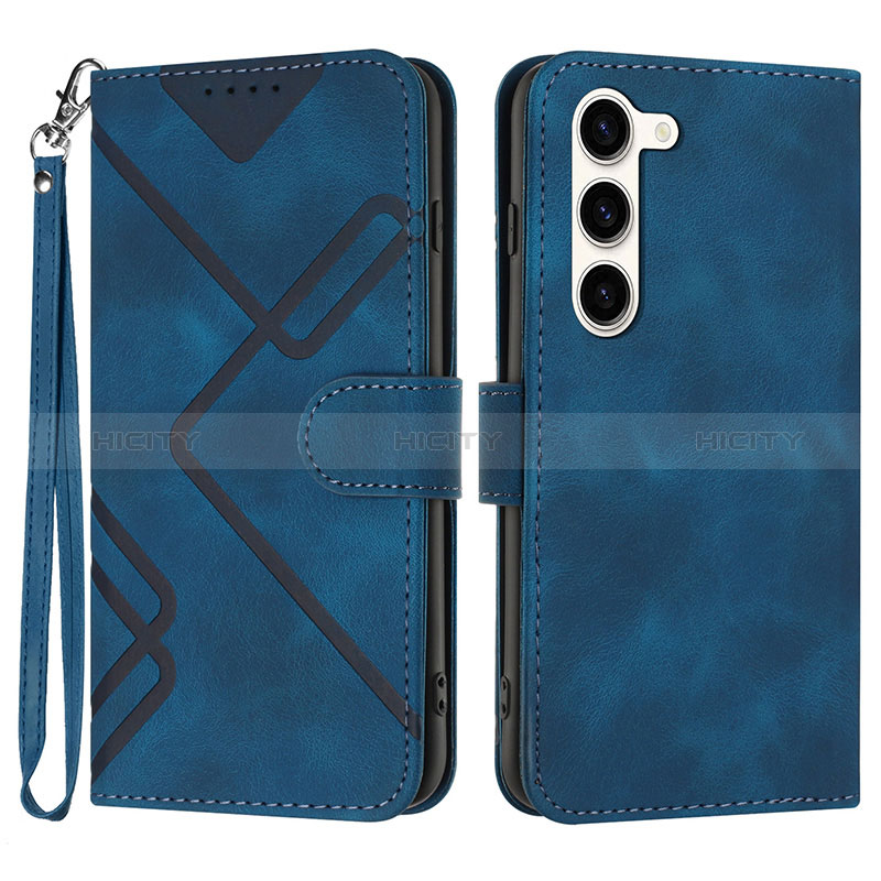 Custodia Portafoglio In Pelle Cover con Supporto YX3 per Samsung Galaxy S25 5G Blu