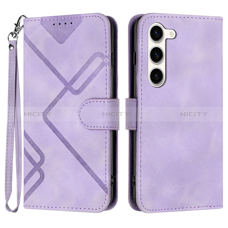 Custodia Portafoglio In Pelle Cover con Supporto YX3 per Samsung Galaxy S25 Plus 5G Viola