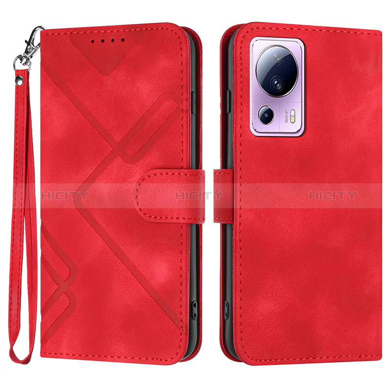 Custodia Portafoglio In Pelle Cover con Supporto YX3 per Xiaomi Civi 2 5G Rosso