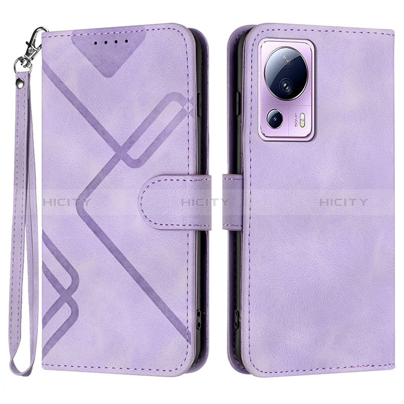 Custodia Portafoglio In Pelle Cover con Supporto YX3 per Xiaomi Civi 2 5G Viola