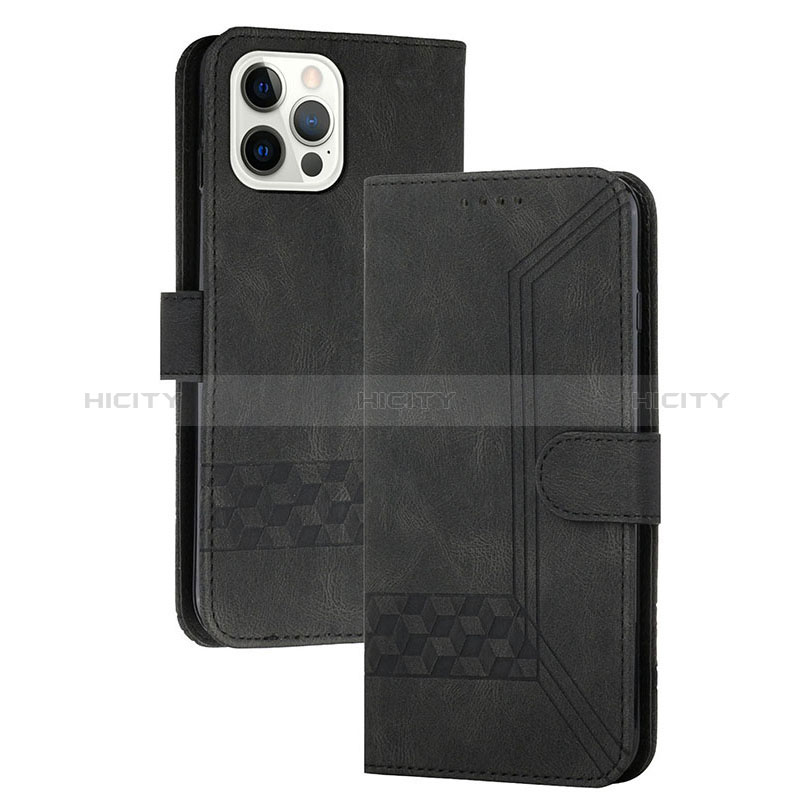 Custodia Portafoglio In Pelle Cover con Supporto YX4 per Apple iPhone 13 Pro Nero