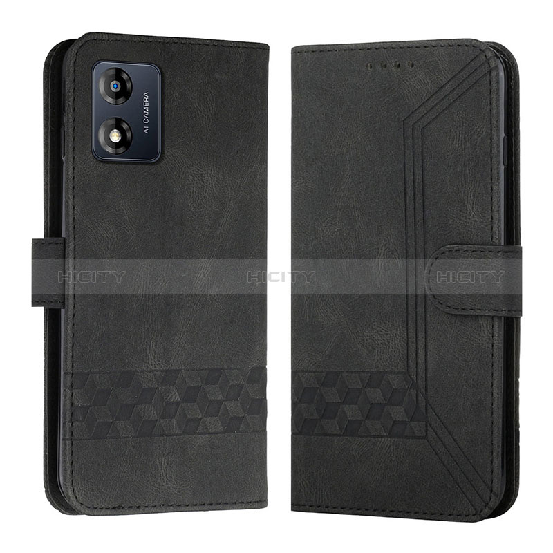 Custodia Portafoglio In Pelle Cover con Supporto YX4 per Motorola Moto E13 Nero