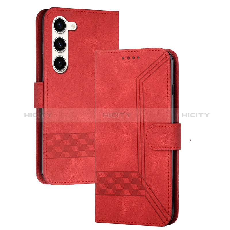 Custodia Portafoglio In Pelle Cover con Supporto YX4 per Samsung Galaxy S24 5G Rosso