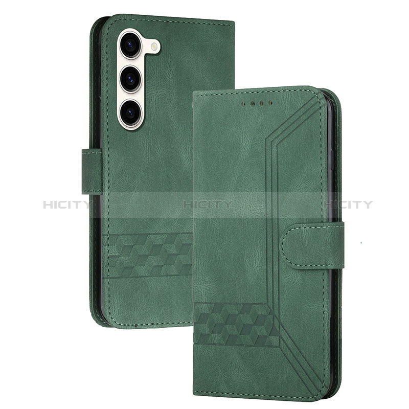 Custodia Portafoglio In Pelle Cover con Supporto YX4 per Samsung Galaxy S25 5G Verde