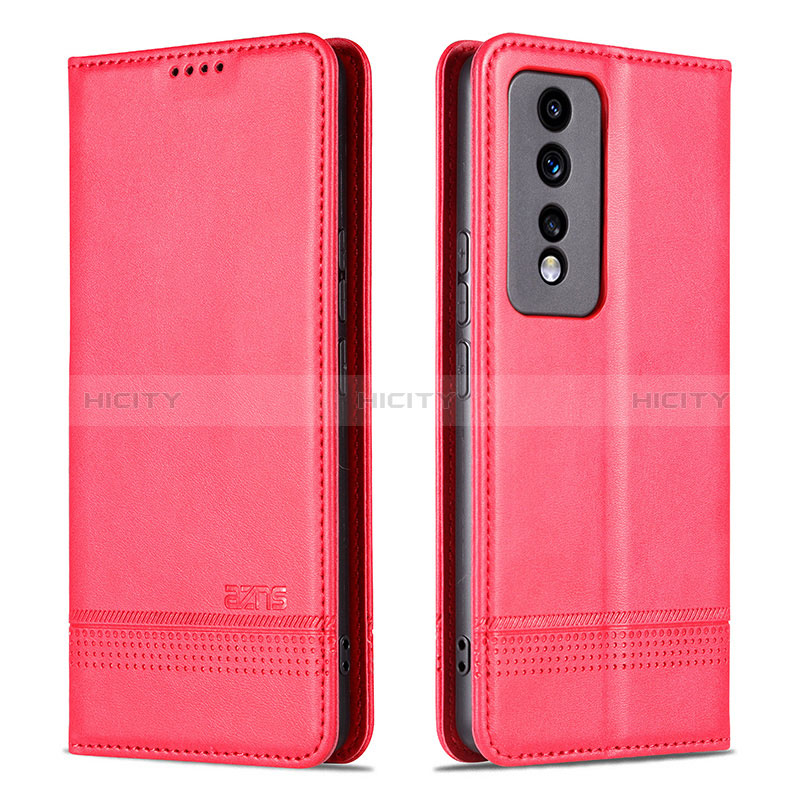 Custodia Portafoglio In Pelle Cover con Supporto YZ1 per Huawei Honor 80 GT 5G Rosa Caldo