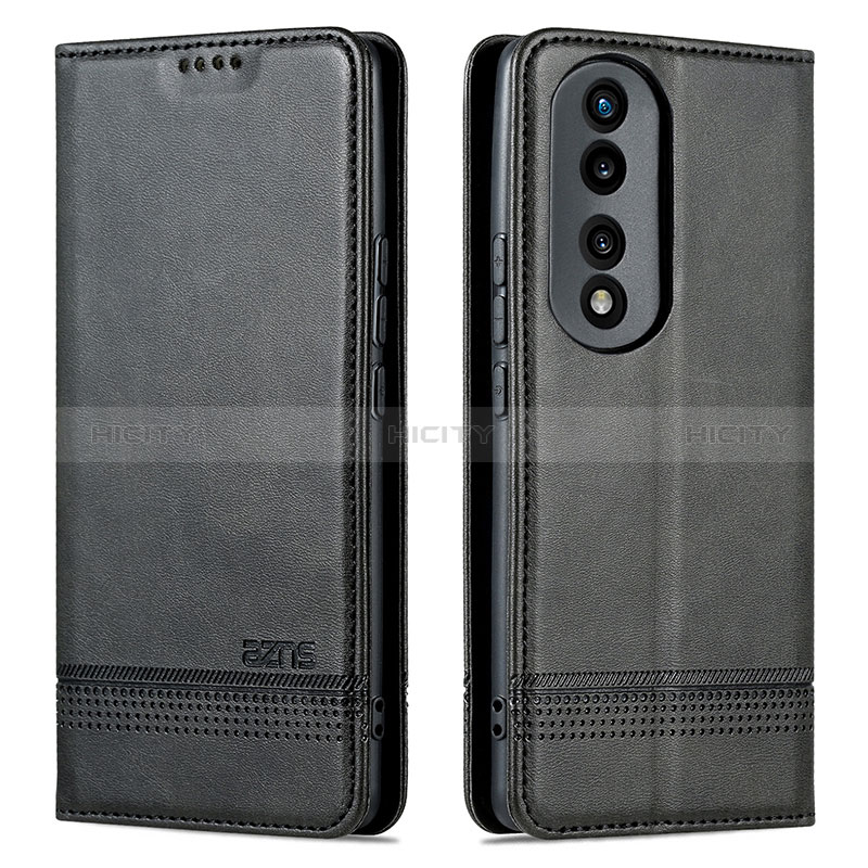 Custodia Portafoglio In Pelle Cover con Supporto YZ1 per Huawei Honor 90 5G Nero