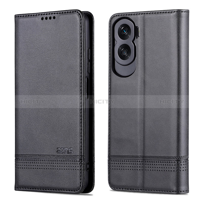 Custodia Portafoglio In Pelle Cover con Supporto YZ1 per Huawei Honor 90 Lite 5G Nero