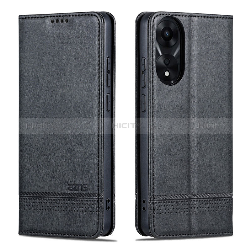 Custodia Portafoglio In Pelle Cover con Supporto YZ1 per Oppo A78 4G Nero